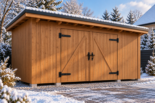 3 × 5 m medinis sodo namelis su dvigubomis durimis - garden gazebo pergola