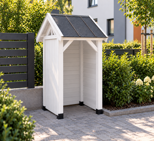 1,3 × 1,3 m medinė atliekų konteinerio pastogė - garden gazebo pergola